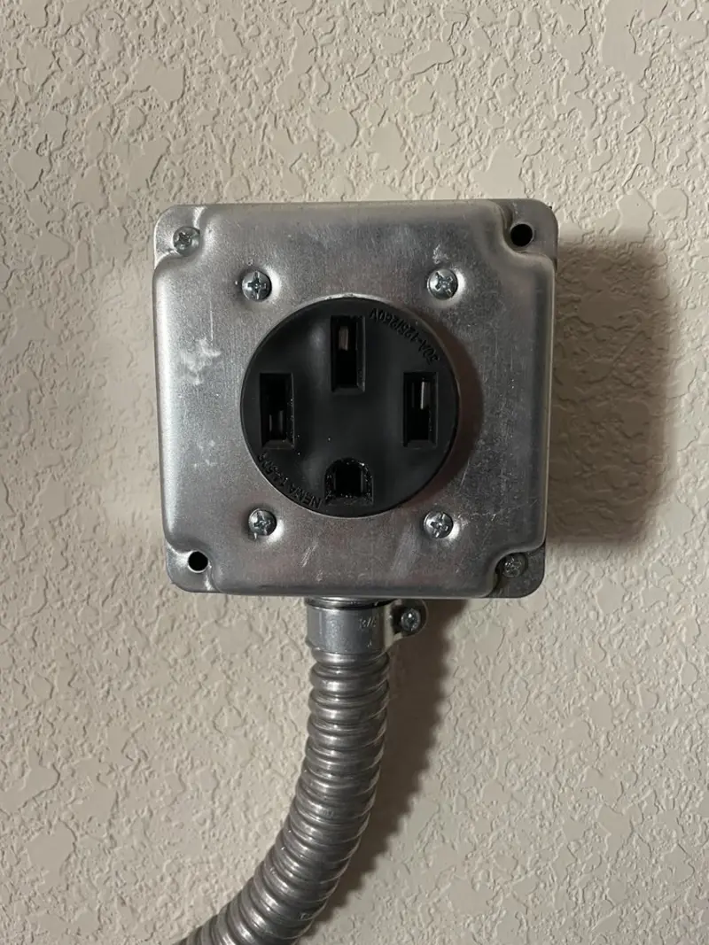 NEMA 14-50 outlet installed for Electrical Panel Upgrade in Jarrell